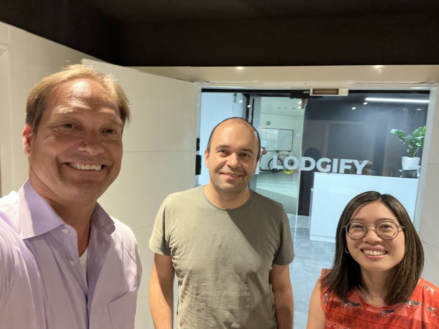 Lui King with the Lodgify team